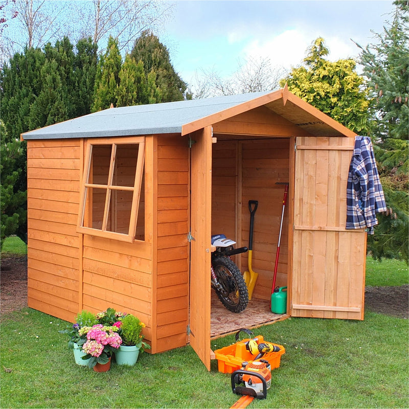 Shire Dip Treated Overlap Shed Double Door (7x7) OVED0707DOL-1AA 5060437981636 - Outside Store