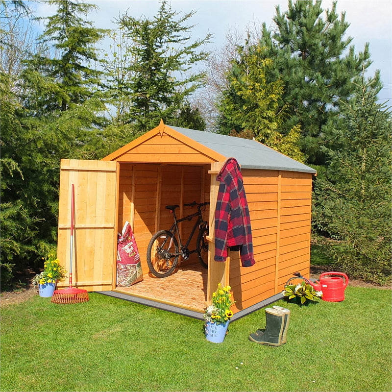 Shire Dip Treated Overlap Premium Shed Double Door No Window (8x6) OVED0806DOL-1AA 5060437981605 - Outside Store