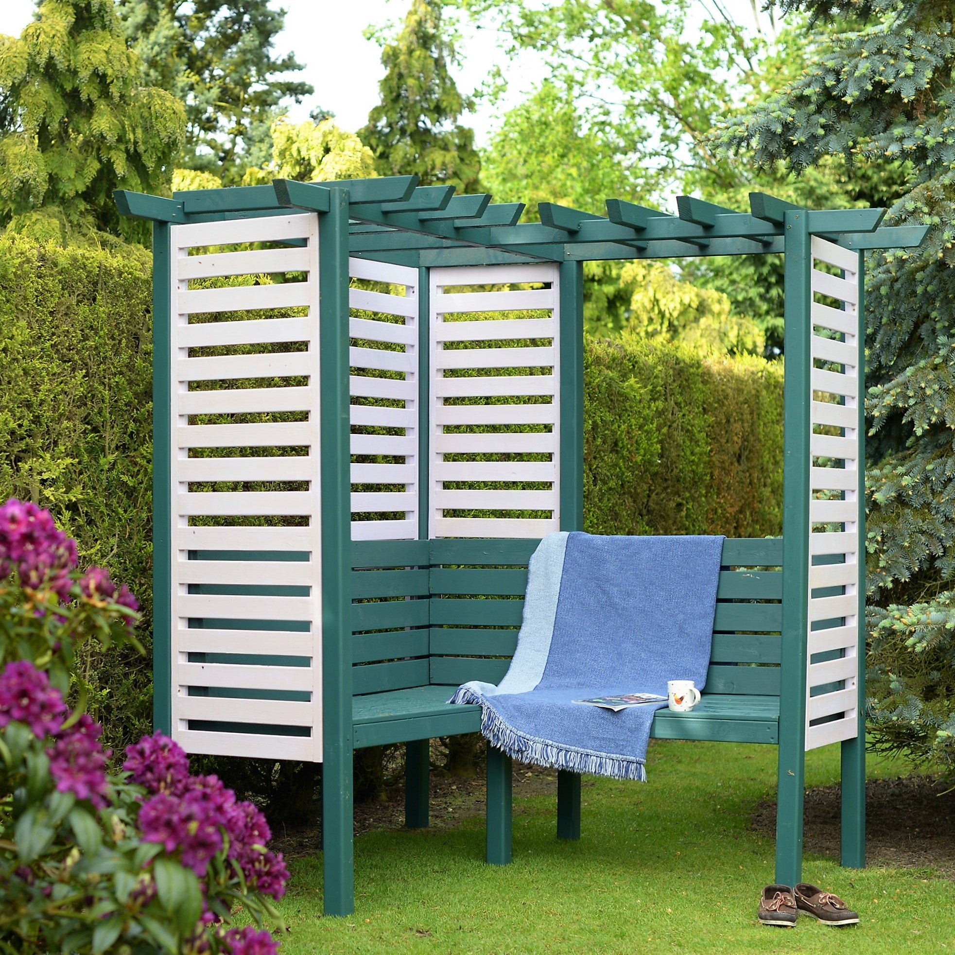 Shire Pressure Treated Clematis Corner Arbour CLEM0101PSL-1AA 5060490130316 - Outside Store