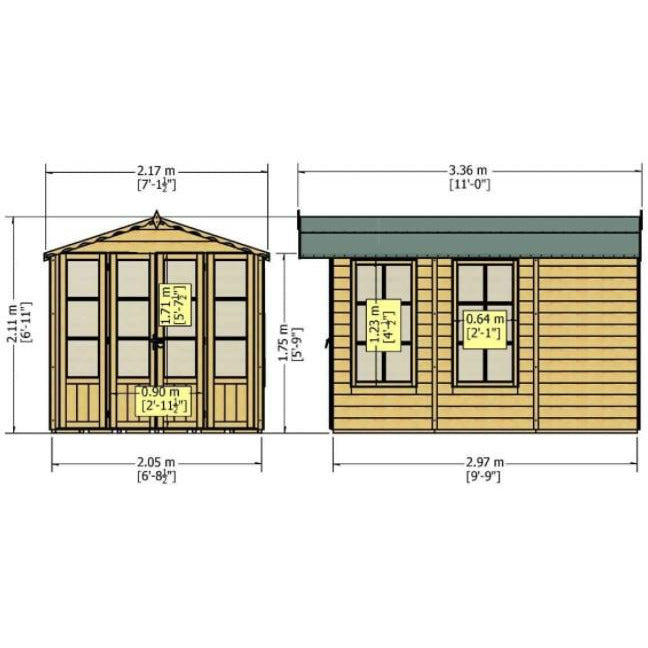 Shire Kensington Summerhouse (7x10) KENS0710DSL-1AA 5019804198078