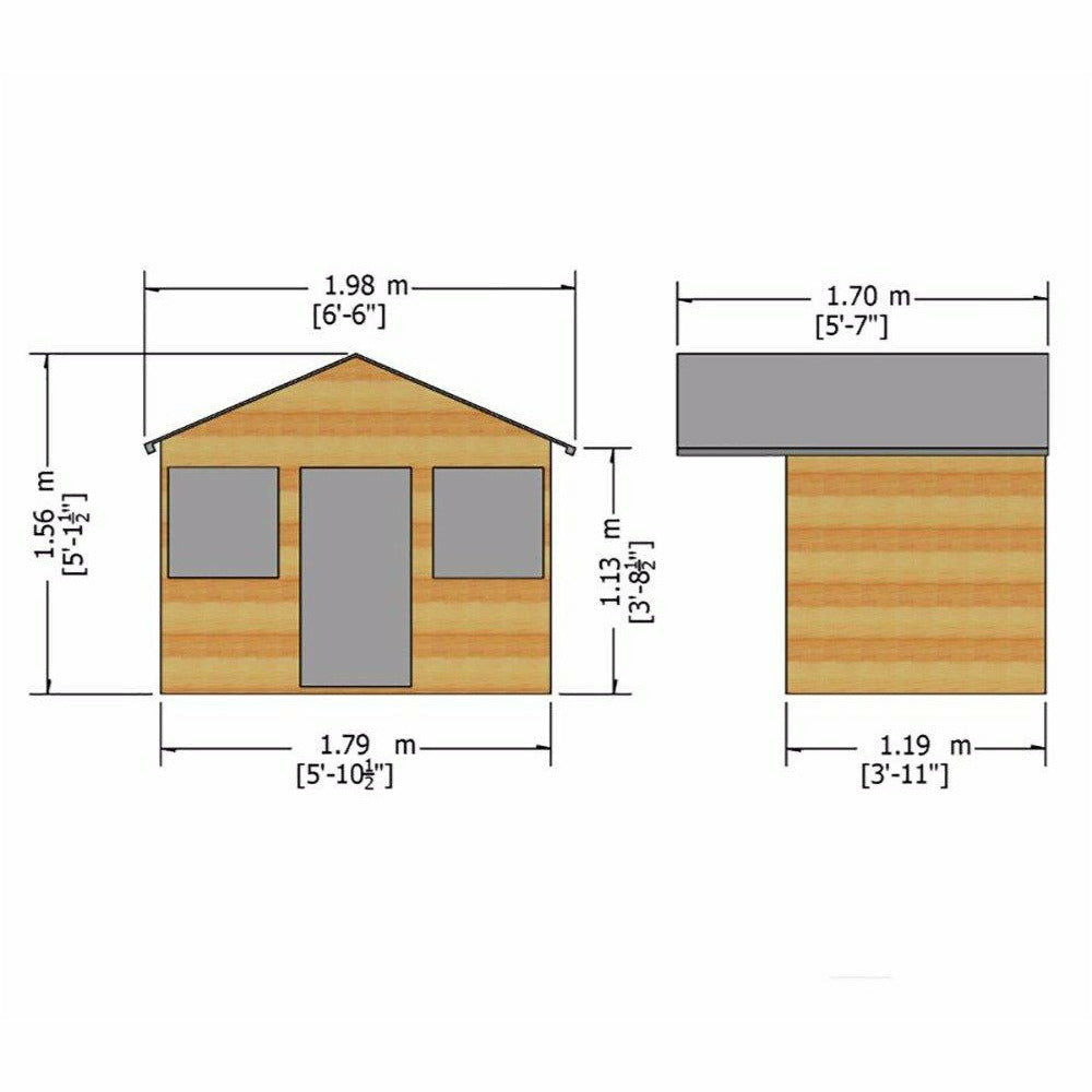 Shire Stork Playhouse (6x4) STOR0604DSL-1AA 5060437982138 - Outside Store