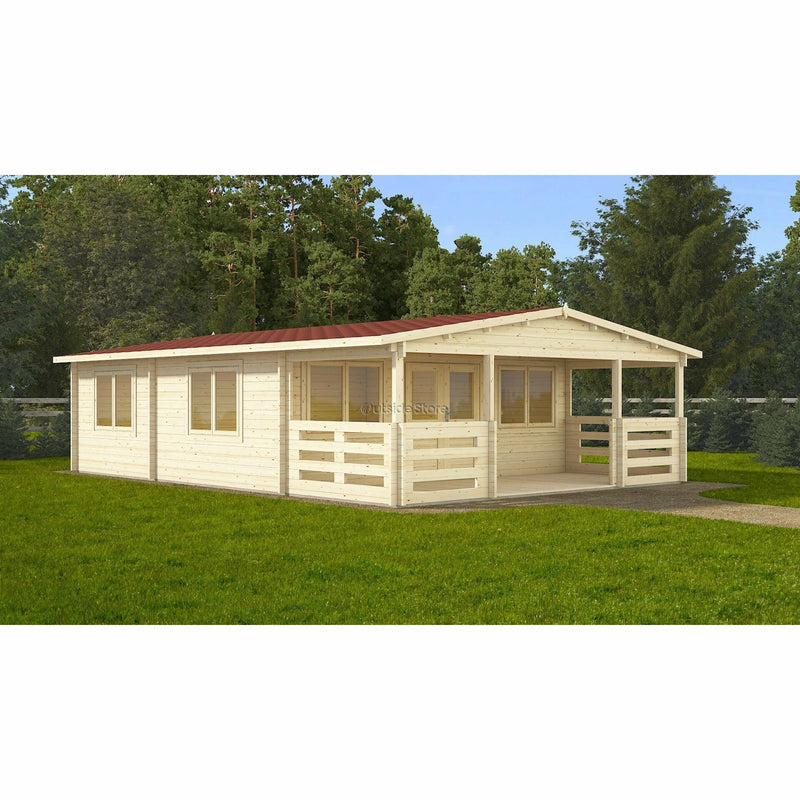 Eurowood (Eurovudas) Spagna Wooden Summerhouse 6x6.5m (20x21) with Veranda - Outside Store