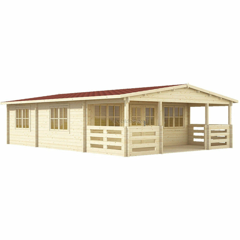 Eurowood (Eurovudas) Spagna Wooden Summerhouse 6x6.5m (20x21) with Veranda - Outside Store