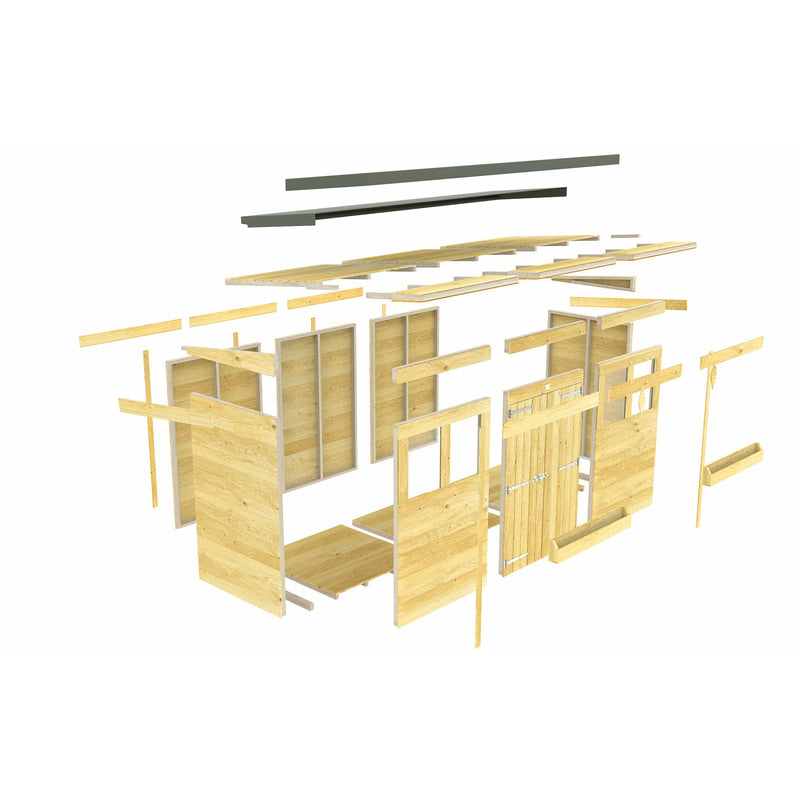 Total Sheds (18x4) Pressure Treated Pent Summer Shed