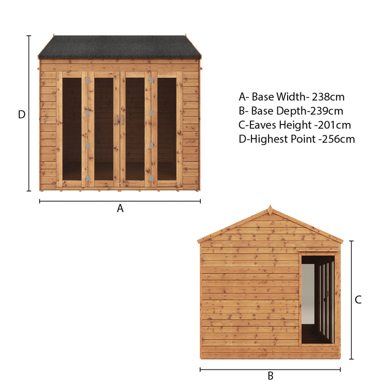 Mercia Vermont Wooden Summerhouse (8x8) (SI-003-001-0060 - EAN 5029442089720)