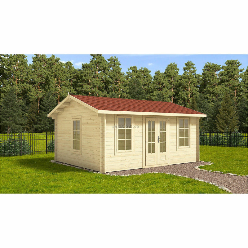 Eurowood (Eurovudas) Verona Plus Log Cabin 5x4m (16x13), 44mm - Outside Store