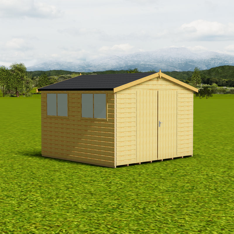 Shire Workspace Premium Shed Range Double Door (10x10) WKSP1010DSL-1AA 5060490130194 - Outside Store