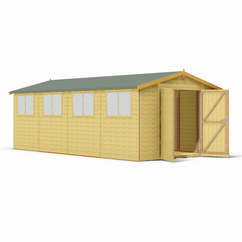 Shire Workspace Premium Shed Range Double Door (10x20) WKSP1020DSL-1AA 5060437987188 - Outside Store