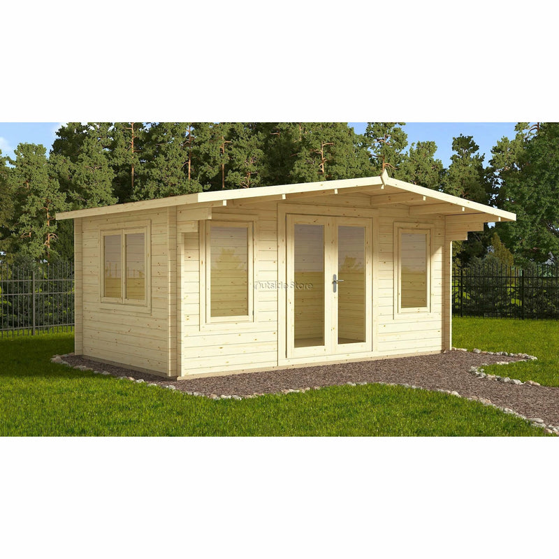 Eurowood (Eurovudas) York Log Cabin 4x3m (13x10) - Outside Store