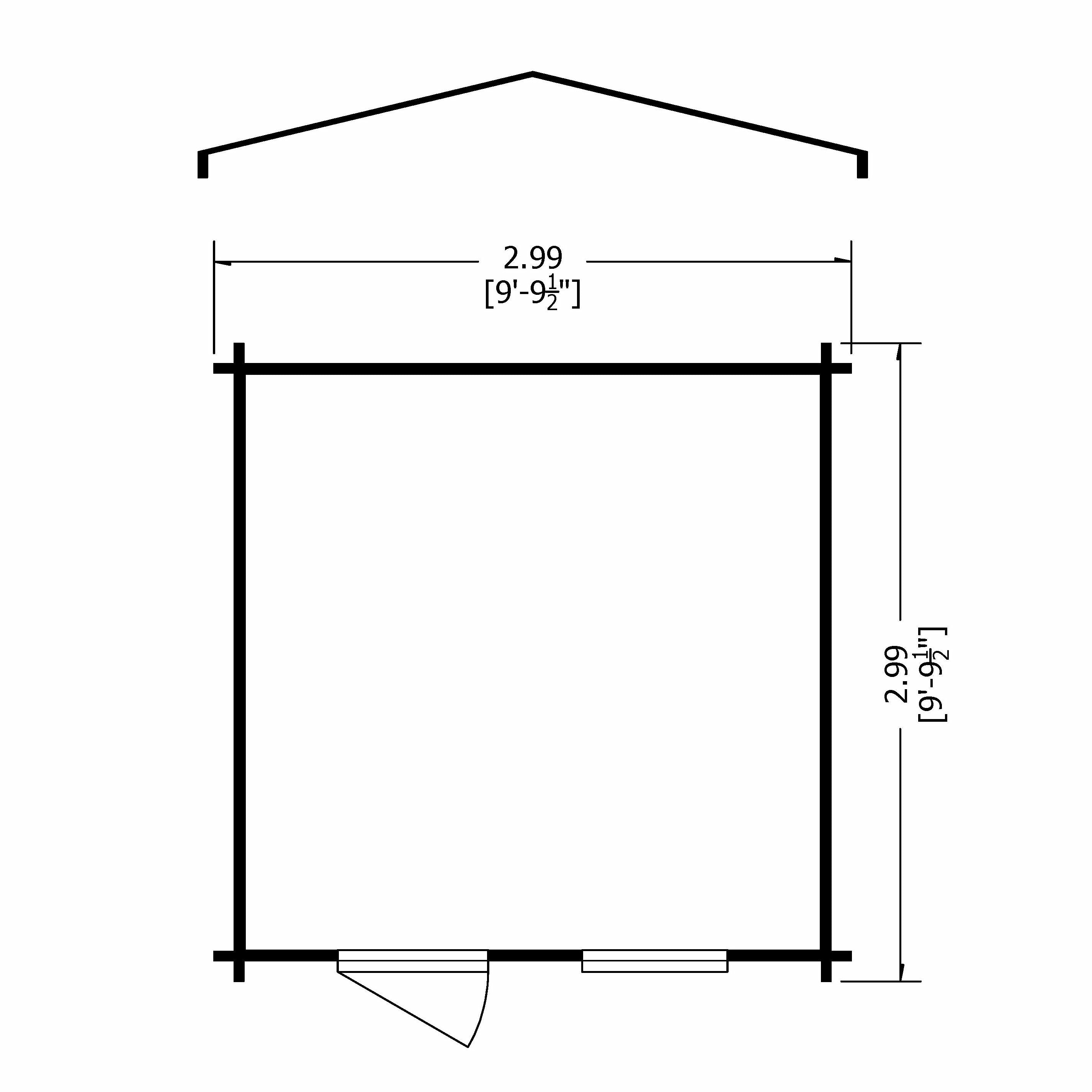 Shire Avesbury 19mm Log Cabin (10x10) AVES1010L19-1AA - Outside Store