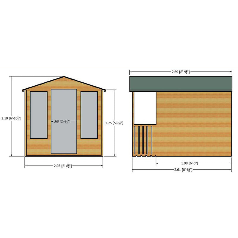 Shire Chatsworth Summerhouse (7x7) CHAT0707DSL-1AA 5060437981964