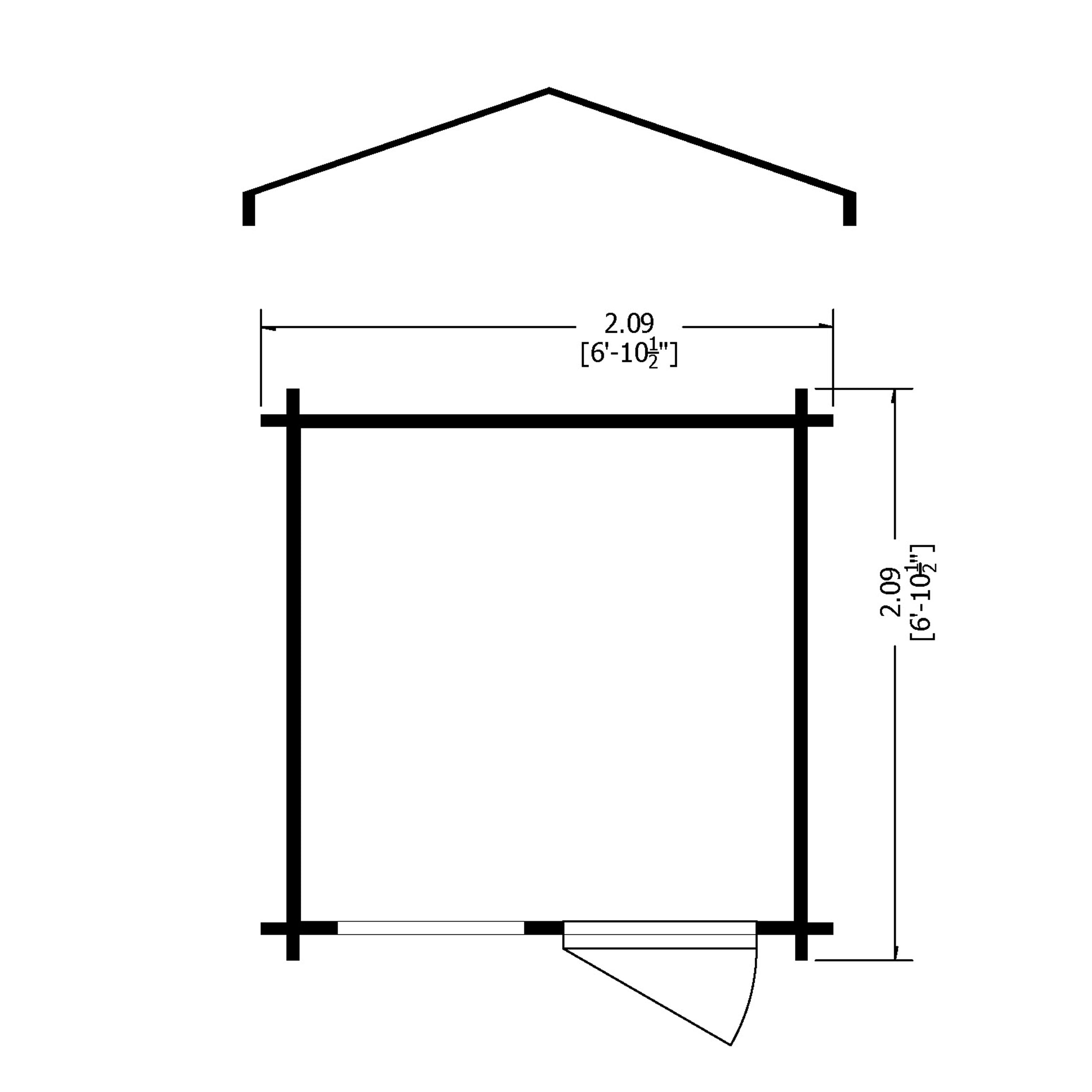 Shire Crinan 19mm Log Cabin (7x7) CRIN0707L19-1AA 5060437988789 - Outside Store