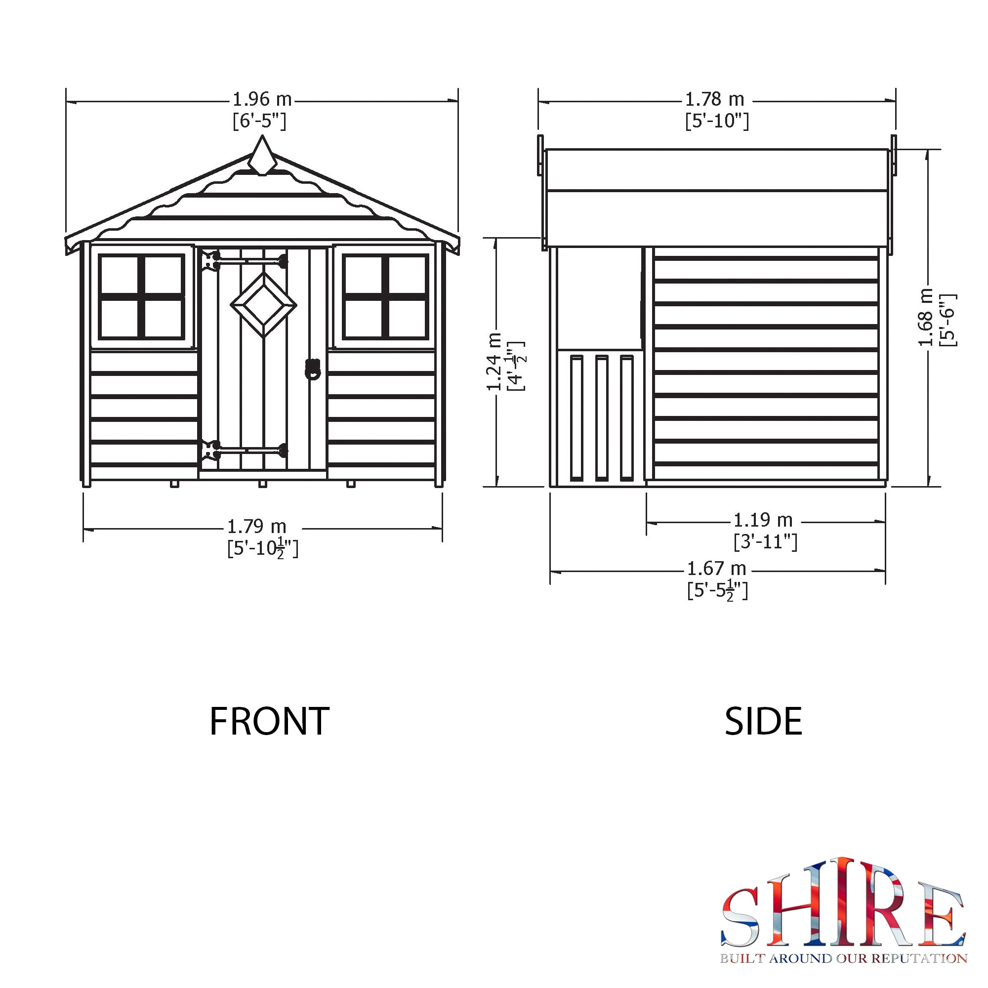 Shire Cubby Playhouse (6x4) CUBB0604DSL-1AA 5060437982107 - Outside Store