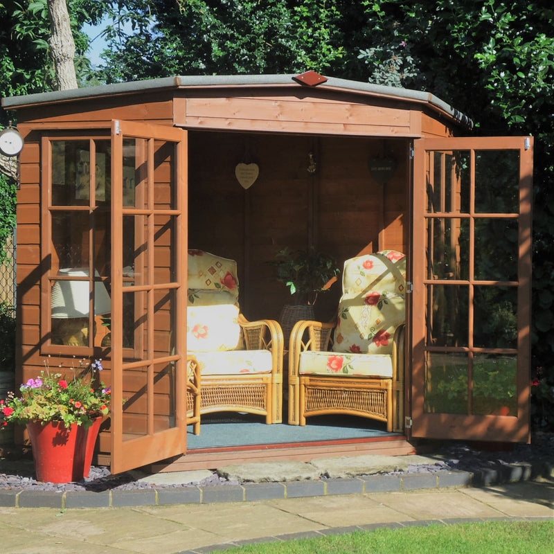 Shire Hampton Summerhouse (8x8) HAMP0808DSL-1AA 5060437982022 - Outside Store