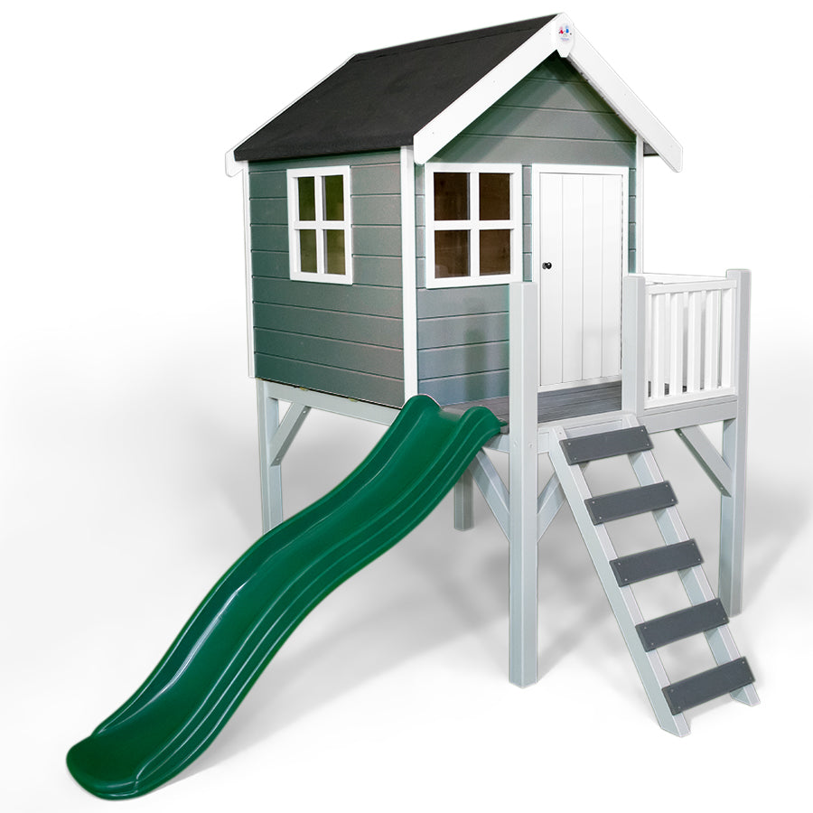 Little Rascals Jasper Playhouse With Slide and Veranda (4x4)