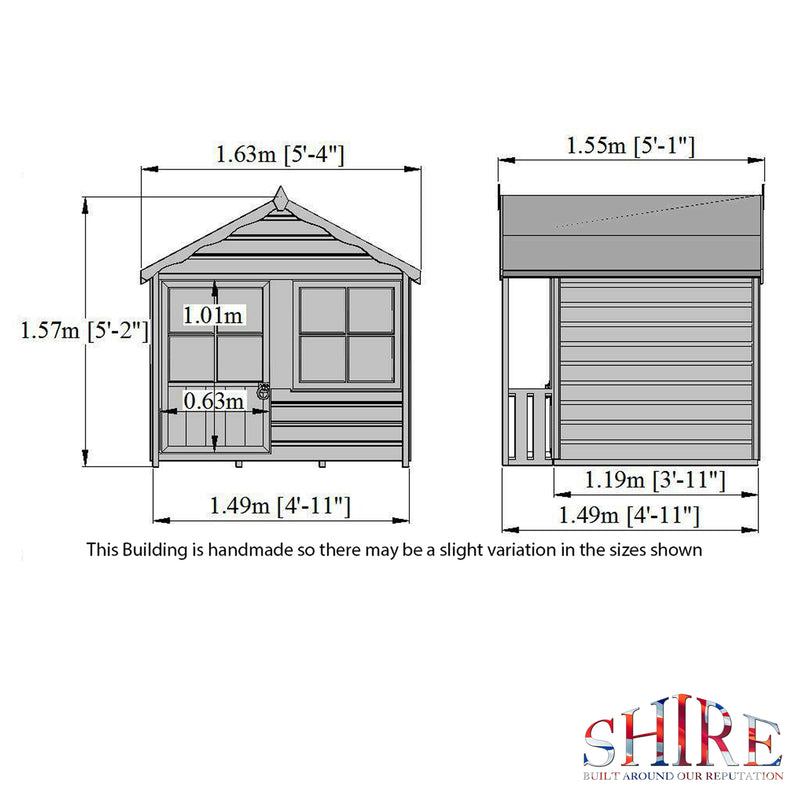 Shire Kitty Playhouse (5x4) KITT0504DSL-1AA 5060437982084 - Outside Store