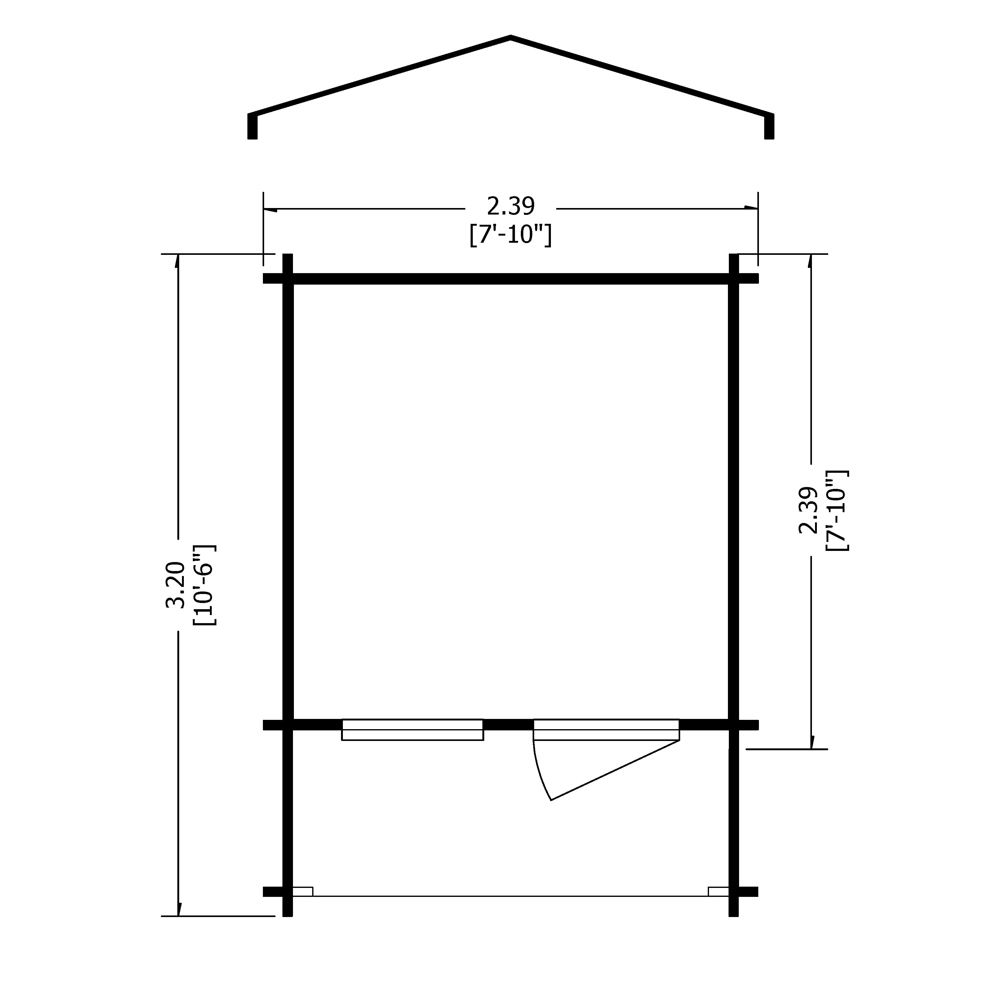 Shire Maulden 19mm Log Cabin With Veranda (8x8) MAUV0808L19-1AA 5060437984460 - Outside Store