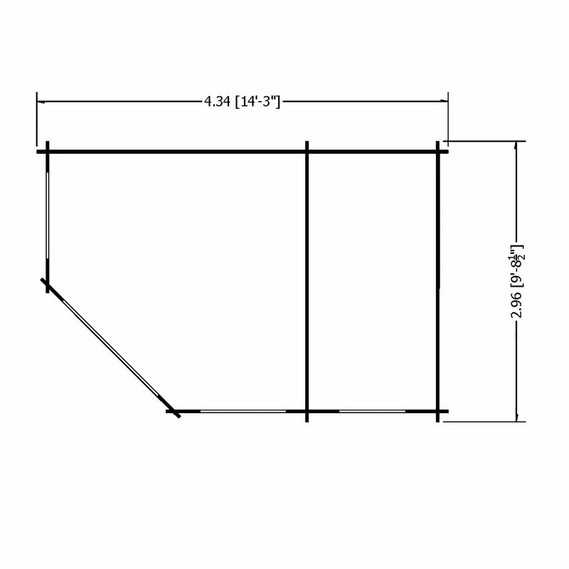 Shire Rowney 28mm Corner Log Cabin (10x14) ROWN1014L28-1AA - Outside Store