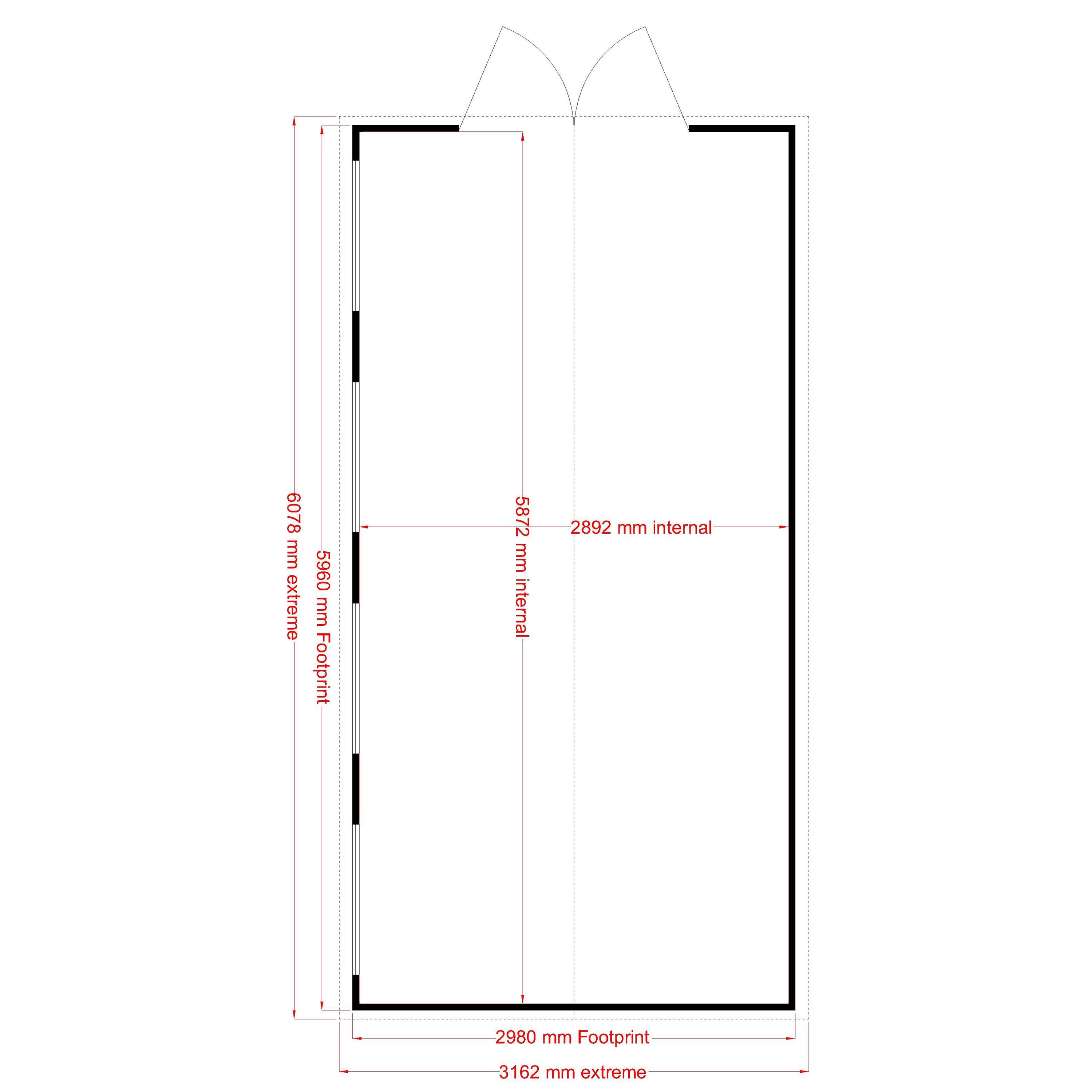 Shire Workspace Premium Shed Range Double Door (10x20) WKSP1020DSL-1AA 5060437987188 - Outside Store