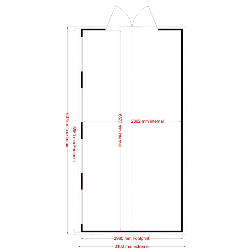 Shire Workspace Premium Shed Range Double Door (10x20) WKSP1020DSL-1AA 5060437987188 - Outside Store